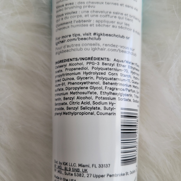 IGK Beach Club Bouncy Blowout Cream 450° Heat Protection SLS/SLES Free Vegan NWT - Picture 5 of 5